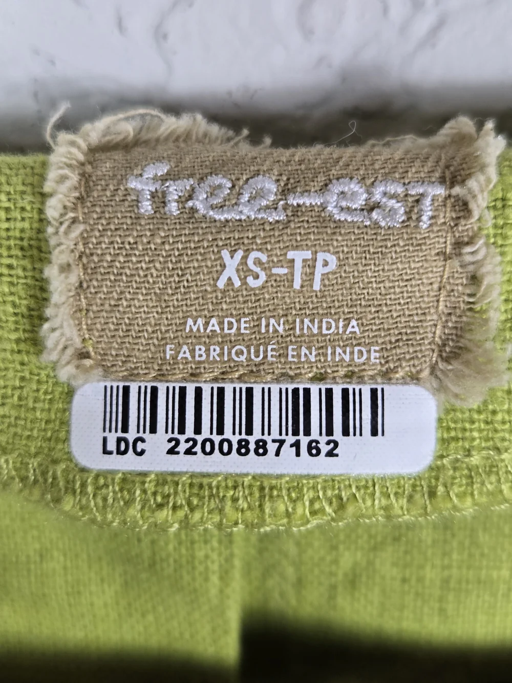 Free People Free-Est Linen Swing Tunic Tank Top Lime Green Pockets XS